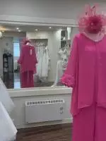 7420-20 Cerise pink trousers suit 2 image