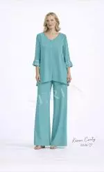 7420-20 Aqua Trousers Suit.jpeg image