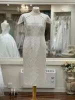 5818-0 Carmen Melero Ivory dress and coat 5