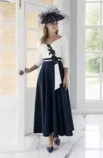 IR8813TJ Navy Ivory Dress by Veromia.jpeg image