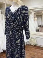 Carly Navy Gold Dress 4.jpeg image
