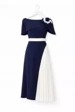 2384 Navy Ivory Dress.jpeg image