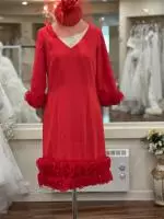 2193-40-red-dress-from-lizabella-with-flower-trim-