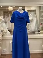 C322 Royal Blue Cowl neck dress 1.jpeg image