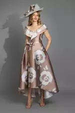 5708 beige gabriela occasion wear dress image