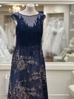 52717 Navy gold dress Carla Ruiz 1.jpeg image