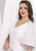 D440 Anoola Dress Ivory Silver.JPG image