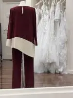 21070 Burgandy Cream Trs Suit 3.jpeg image