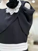 2384 Black Ivory Dress 4.jpeg image