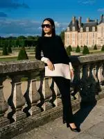 21070  black cream trs suit 2 image