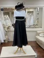 9g199 Black and Ivory Dress.jpeg image