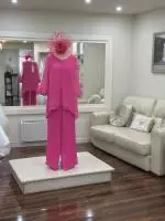7420-20 Cerise pink trousers suit image