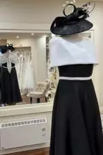 9g199 Black and Ivory Dress 2.jpeg image