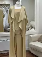 52591 Carla Ruiz Gold Trouser Suit 3 image