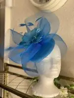 2045 Turq fascinator.jpeg image