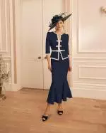 992832 Navy Cream Dress Veni Infantino image