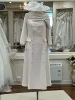 9832-3 Cream Coat Dress by Carmen Melero