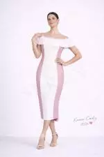 2392-40 Seren Dress Pink and Ivory 1.jpeg image