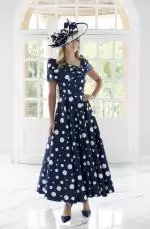 IR8821Yj navy ivory dress image