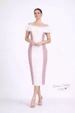2392-40 Seren Dress Pink and Ivory.jpeg image
