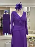 VO1626 Cadburys Purple Occasion Wear Dress by Veromia 2