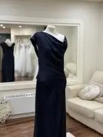 53025 Navy Satin dress from Carla Ruiz 4.jpeg image