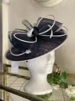 230039 NAvy White Fascinator 1.jpeg image