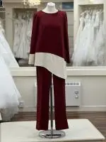 21070 Burgandy Cream Trs Suit.jpeg image
