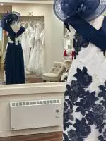 2348-02 Navy White Dress 1.jpeg image