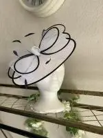 230029 White Black Fascinator 1.jpeg image