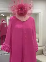 7420-20 Cerise pink trousers suit 5 image